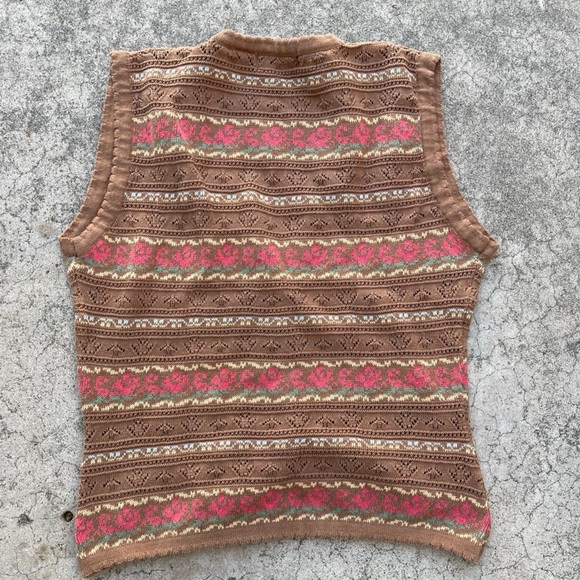 Vintage Retro Y2K Granny Vest Boho Hippie Free Spirit Festival Beach medium - Picture 2 of 6